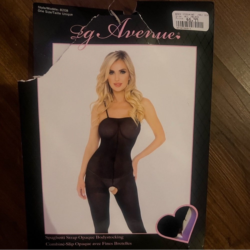 Leg Avenue Black Opaque Bodystocking